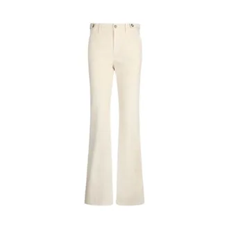 Liu Jo Broeken, Dames, Beige, W26, Katoen, Bootcut Wijde Broek