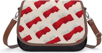 Generic Waving Polish Flag Fashion Womens Crossbody Bags Novelty Handbag Shoulder Bag Purse