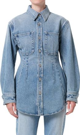 A Gold E Wilma Denim Shirt in Magnify Medium Indigo at Nordstrom, Size X-Large