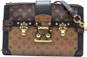 Louis Vuitton Pre-owned Womens Monogram Reverse Trunk Clutch - Tan Textile - One Size