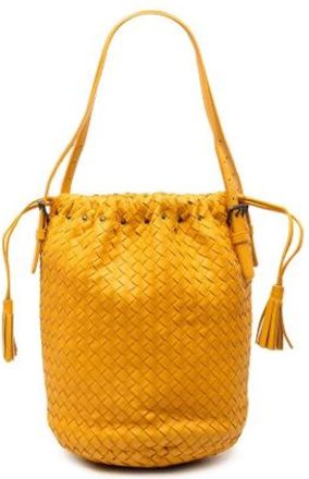 Bottega Veneta Pre-owned Bucket Bag - Dames - Vintage Schoudertas - Geel - ONE Size - Leer - Vintage