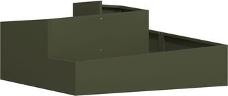 vidaXL Garden Planter Olive green 100 x 100 x 50 cm Steel Vidaxl