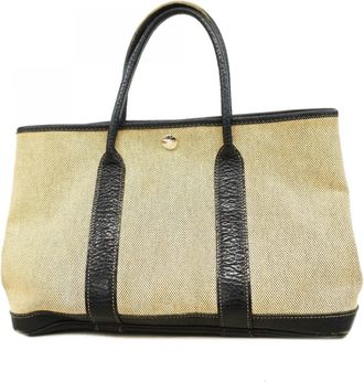 Herm&egrave;s Black Toile H Tote Bag (Pre-Owned)