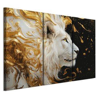OEM Cuadro Sobre Lienzo Italiano De 90 X 60 Cm, Tr&iacute;ptico - Estilo Modernista - Animales Cuadro Sobre Lienzo Italiano De 120 X 80 Cm, Tr&iacute;ptico - Estilo Mod