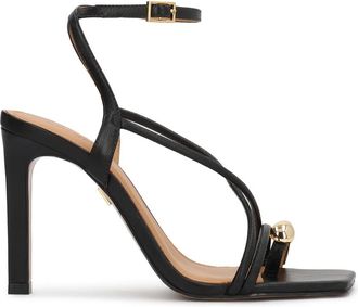 Kazar Inetta - Dames - Sandalen met hakken - Zwart - 39 EU - Leer - Schoenen
