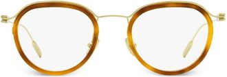 Ermenegildo Zegna oval frame glasses - Brown