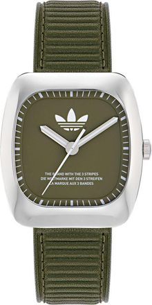 adidas Originals Retro Wave One Unisexs Green Watch AOSY24526 Leather - One Size