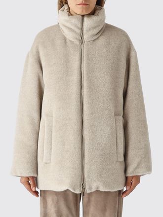 Max Mara Arancio Reversible Funnel-Neck Jacket in Alpaca and Wool