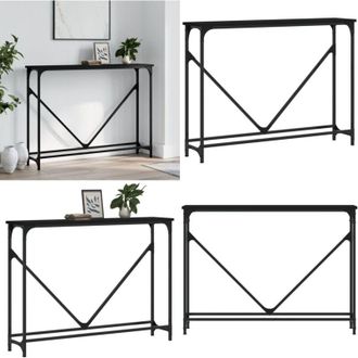 vidaXL Tavolino Consolle Nero 102x22,5x75 cm in Legno Multistrato - Tavolo da ingresso - Tavolo da soggiorno