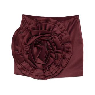 Rotate ROTATE Birger Christensen, Short Skirts, female, Red, Size: S Satin Big 2734