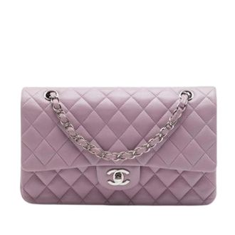 Chanel Pre-owned Vintage Double Flap Schoudertas - Dames - Pre-owned - Paars - Maat: ONE Size Leer