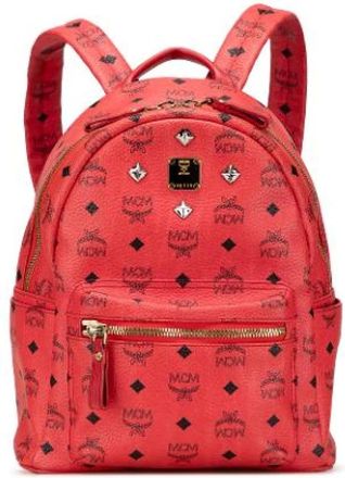 MCM Pre-owned Backpacks, female, Red, Size: ONE SIZE Pre-owned Canvas Backpack