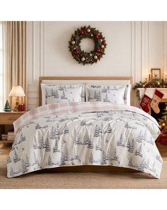 Southshore Fine Linens Frosted Pines Oversized Christmas Comforter Set