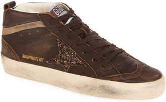 Golden Goose Mid Star Sneaker (Nordstrom Exclusive) in Brown/light Brown at Nordstrom, Size 37