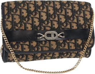 Dior Pre-owned Vintage Trotter Canvas Schoudertas - Dames - Vintage Schoudertas - Veelkleurig - ONE Size - Leer - Vintage