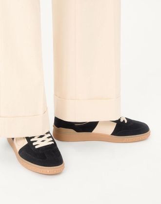 Valentino Garavani Sneaker Low Top Upvillage In Crosta E Vitello Nappato Uomo NERO/GLACE 40.5