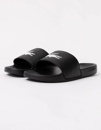 Lacoste Mens Lacoste Mens Serve Sliders - Black/White 312 - Black/Black - Size: UK13 eu48 us14