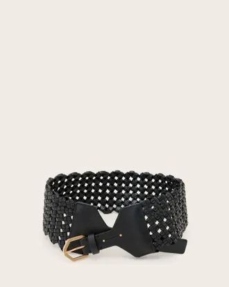 AllSaints Mathilde Woven Leather Waist Belt
