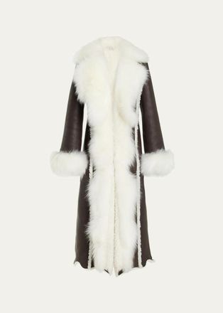 Gabriela Hearst Prufrock Goat Shearling Long Coat