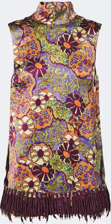 Alemais Al&eacute;mais Joanna floral fringed top