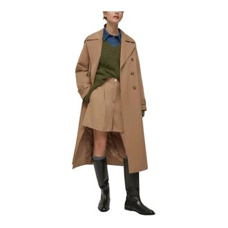 Pennyblack Trench Coats, female, Beige, S, Double-breasted Gabardine Trench