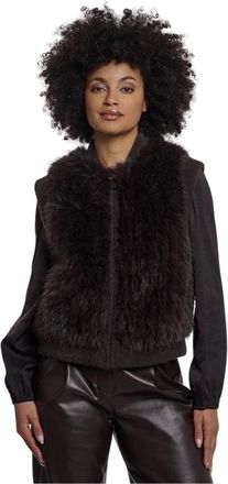 Rino&Pelle Suzo gilet - Dames - Jassen - Bruin - Maat: XL Katoen