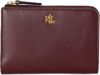 Ralph Lauren Burgundy Gold Hardware Zip-Around Wallet
