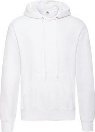 Fruit Of The Loom Unisex Volwassenen Klassiek Sweatshirt met capuchon (Wit)