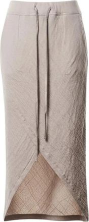 Thom Krom W SK 97 Skirt - Dames - Midirokken - Grijs - S - Katoen - Rokken