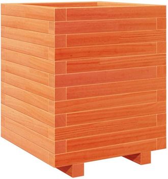 vidaXL Garden Planter Wax Brown 40x40x49.5 cm Solid Wood Pine Vidaxl