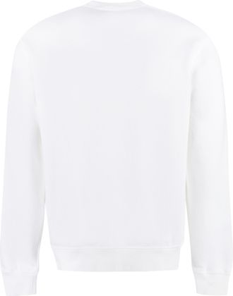 Dsquared2 Mens Cotton Crew-neck Sweatshirt - White - Size X-Large