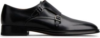 Tod's double-strap leather monk shoes - men - Calf Leather/Calf Leather/CALFSKIN - 10.5 - Black