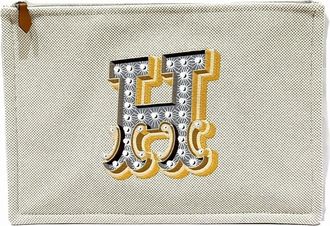 Herm&egrave;s White Canvas Clutch Bag (Pre-Owned)