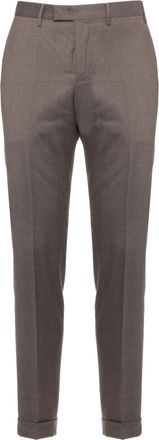 Pantaloni Torino Tailored Straight-Leg Wool Pants with Flap Pockets