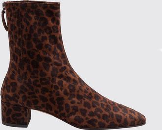 Aquazzura Stivaletti Saint Honor&egrave; in camoscio con stampa animalier