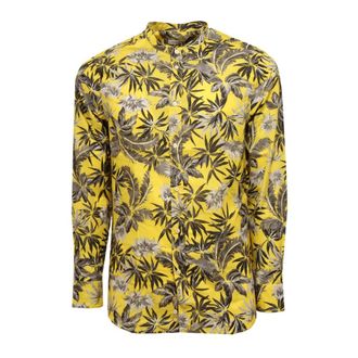 Paolo Pecora Koreanse Kraag Katoenen Tailoring Shirt - Heren - Casual Overhemden - Veelkleurig - L - Katoen - Overhemden