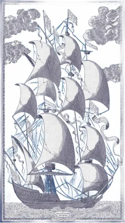 Inou&iuml; Editions Womens 100 Des Rives Et Des Reves Scarf In Blue