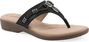 White Mountain Bainah Thong Sandal in Black/Woven at Nordstrom Rack, Size 8.5