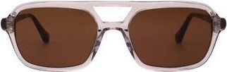 Florence By Mills 54mm Navigator Sunglasses in Crystal Nude at Nordstrom Rack