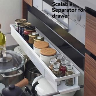 OEM Estante Para Especias Ajustable, Divisor De Cajones Expandible, Organizador De Una Sola Capa Para Almacenamiento Debajo De Gabinetes Y Fregadero, Art&iacute;