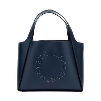 Stella McCartney Studded Logo Tote Bag - female - Stella McCartney - Handbags - Blue - ONE SIZE - Bags