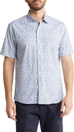 WESTZEROONE Bethel Floral Short Sleeve Button-Up Shirt in Blue at Nordstrom Rack, Size Xx-Large