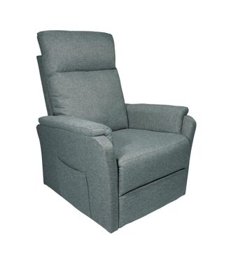Home Heavenly Sill&oacute;n relax con motor el&eacute;ctrico de tela color azul 101 x 75 x 74 cm