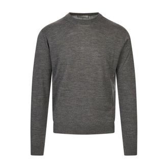 Canali Truien & Vesten, Heren, Grijs, M, Wol, Nuvola Ronde Hals