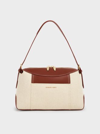 Charles & Keith Roan Canvas Top Handle Bag