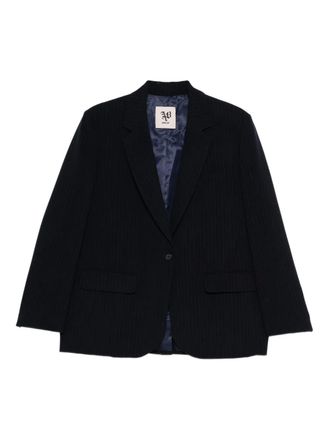 Aniye By pinstripe-print single-breasted blazer - women - Viscose/Polyester/Spandex/Elastane/Polyester - S - Blue