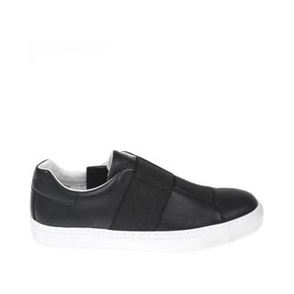 Armani Jeans Lage Sneaker Zwart - Heren - Sneakers - Zwart - 43 EU - Leer - Schoenen