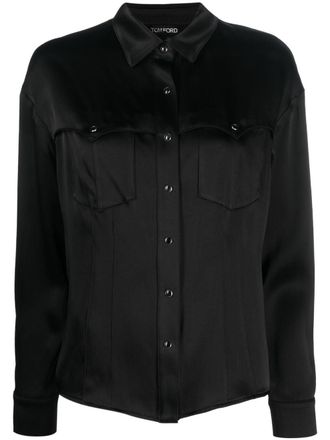 Tom Ford Camicia stile Western - Nero