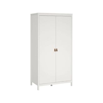Dmora Dmora - Armario 2 Puertas Madeline, Muebles De Dormitorio, Vestidor, Armario De Ropa, 102x58 H199 Cm, Blanco