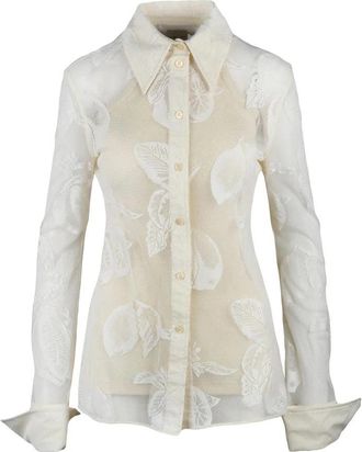 Sportmax Cream Semi-Sheer Shirt
